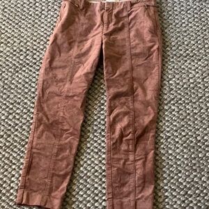 Brown velour crop pant